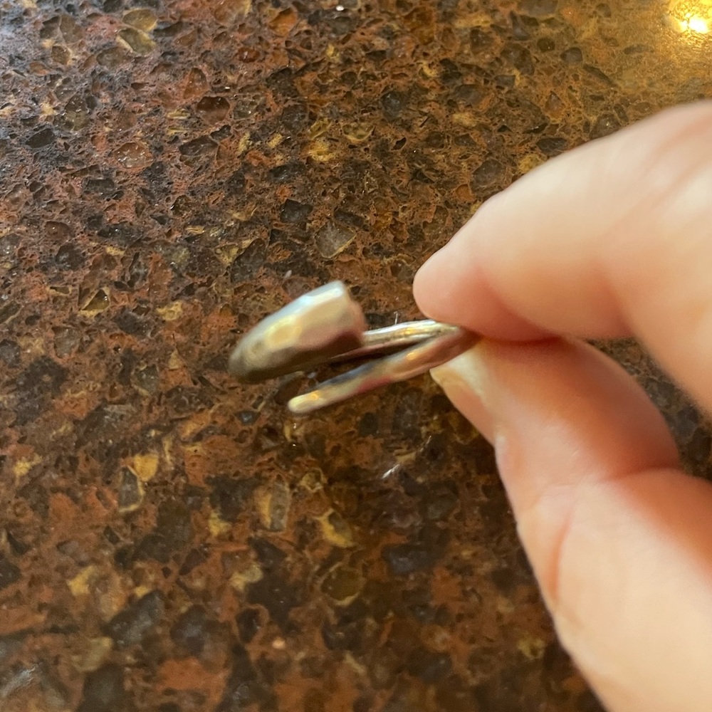 Unique sterling silver ring
